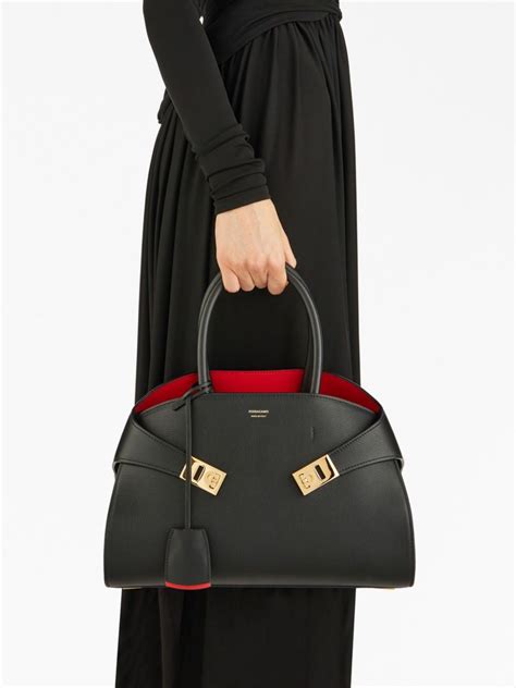 ferragamo black tote fake|salvatore ferragamo tote bag sale.